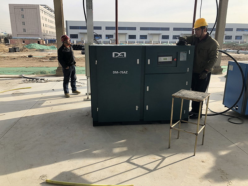 河北某建筑建材公司采購德蒙德蒙螺桿空壓機案例